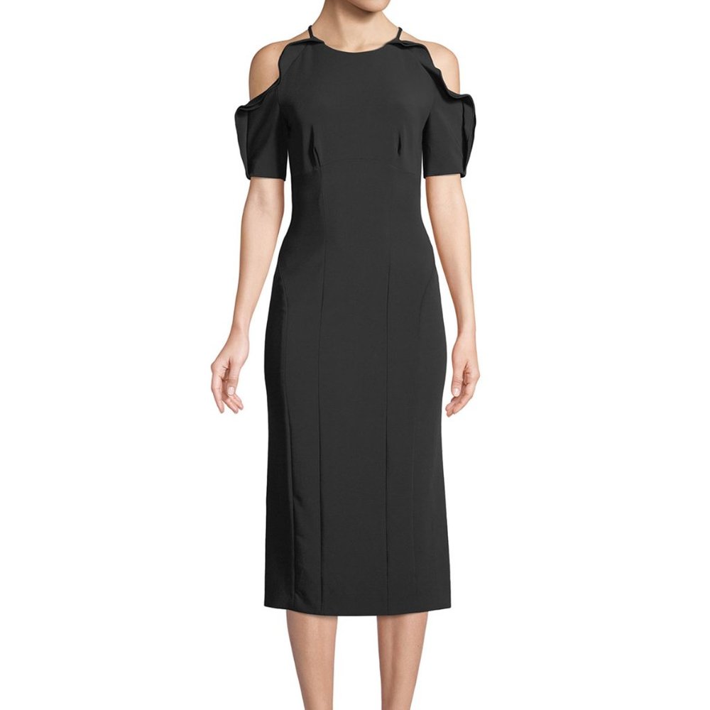 Opening Ceremony Cold-Shoulder Ruffle Dress-so unique! Fitted and GORGEOUS! NWOT